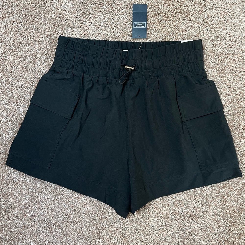 Abercrombie & Fitch Black Stretch High Waist Shorts